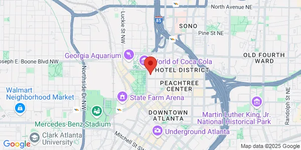 Map of 250 Williams St NW Atlanta, GA 30303