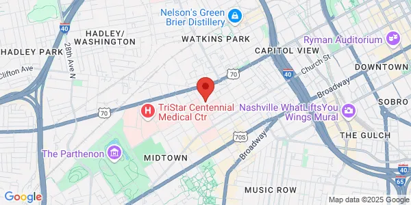 Map of 1916 Patterson St Ste 500 Nashville, TN 37203