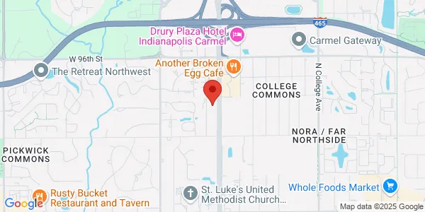Map of 9240 N Meridian St Ste 330 Indianapolis, IN 46260
