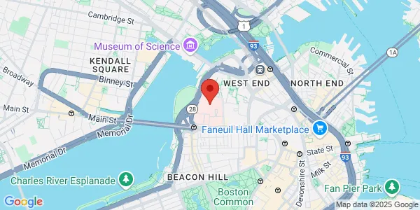 Map of 55 Fruit St Boston, MA 02114