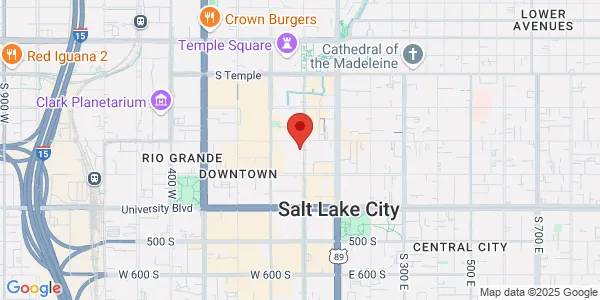Map of 222 South Main St Ste 500 Salt Lake City, UT 84101