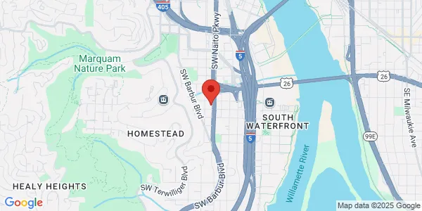 Map of 3323 SW Naito Pkwy Portland, OR 97239