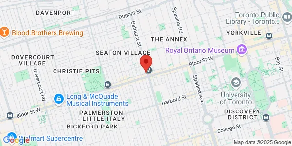 Map of 800 Bathurst Street Suite 304 Toronto, ON M5R 3M8 Canada
