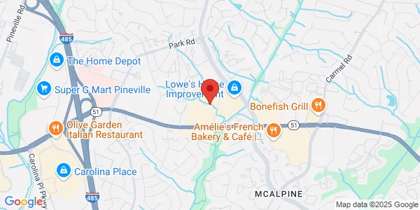 Map of 8318 Pineville Matthews Rd NC, NC 28226