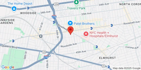 Map of 40-36 74th St Elmhurst, NY 11373