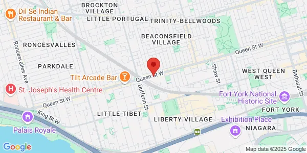 Map of 1175 Queen Street W Toronto, ON M6J 1J4 Canada