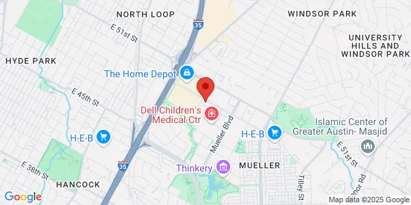 Map of 1301 Barbara Jordan Blvd Ste 104 Austin, TX 78723