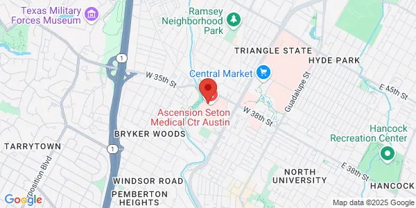 Map of 1301 W 38th St Ste 118 Austin, TX 78705