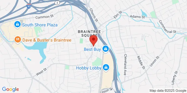 Map of 420 Washington St Ste 100 Braintree, MA 02184