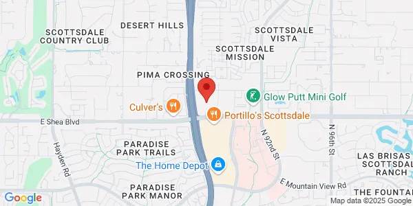 Map of 8896 E Becker Ln Ste 101 Scottsdale, AZ 85260