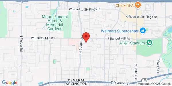 Map of 979 N Cooper St Arlington, TX 76011