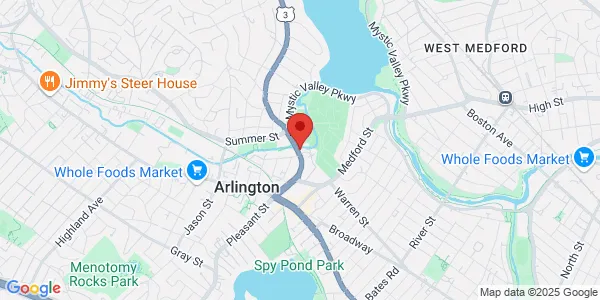 Map of 87 Mystic St Arlington, MA 02476