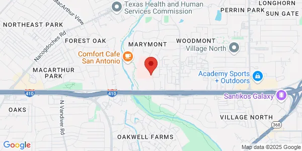 Map of 8715 Village Dr Ste 518 San Antonio, TX 78217