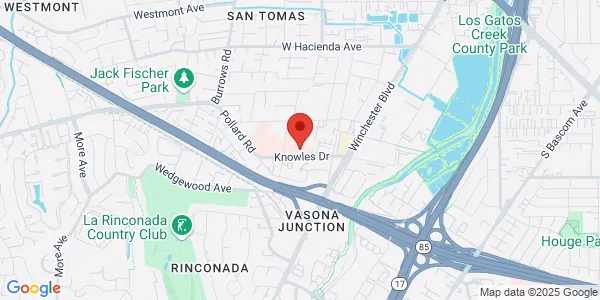 Map of 555 Knowles Dr Ste 109 Los Gatos, CA 95032