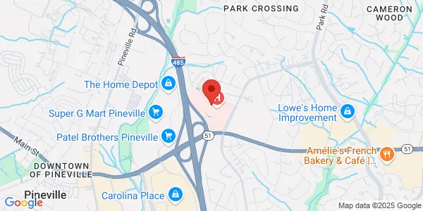 Map of 10650 Park Rd Ste 420 Charlotte, NC 28210