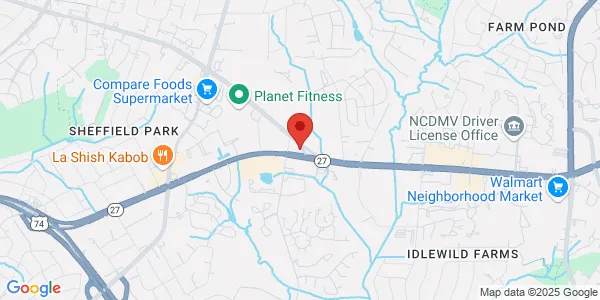 Map of 5717 Albemarle Rd Charlotte, NC 28212