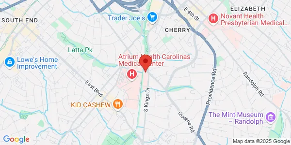 Map of 1426 E Morehead St Charlotte, NC 28204