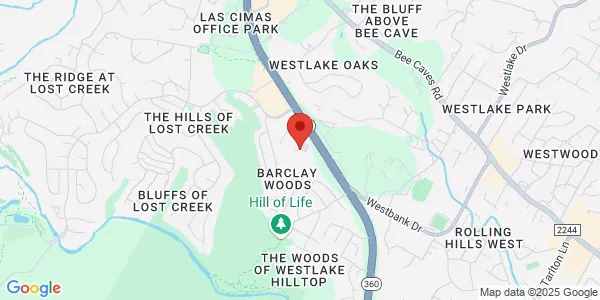 Map of 1250 S Capital Of Texas Hwy 360 Bldg 3 Austin, TX 78746