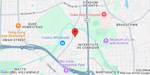 Map of 2400 Broad St Ste 1 Durham, NC 27704