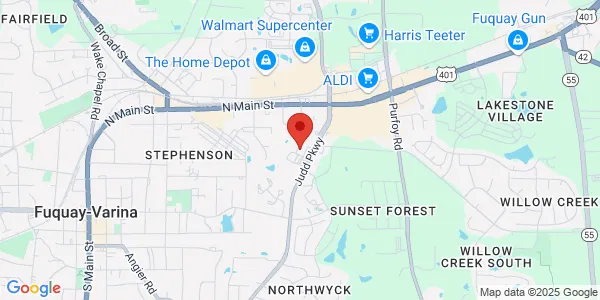 Map of 400 Attain St Ste 202 Fuquay-Varina, NC 27526