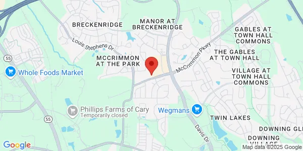 Map of 6402 McCrimmon Pkwy Ste 100 Morrisville, NC 27560