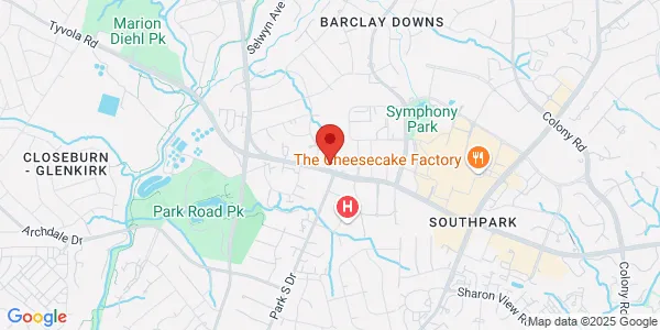 Map of 5821 Fairview Rd Ste 106 Charlotte, NC 28209
