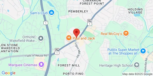 Map of 1964 South Main St Wake Forest, NC 27587