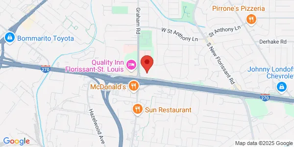 Map of 201 Dunn Rd Florissant, MO 63031