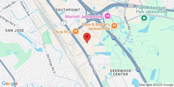 Map of 7235 Bonneval Rd Ste 104 Jacksonville, FL 32256