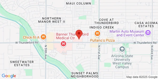 Map of 5310 W Thunderbird Rd Ste 301A Glendale, AZ 85306