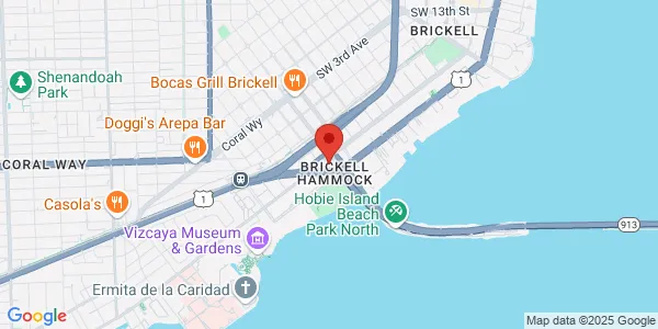 Map of 2660 Brickell Ave Ste 100 Miami, FL 33129