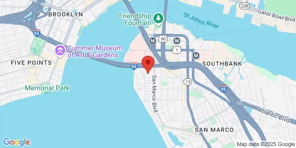 Map of 1301 Palm Ave Jacksonville, FL 32207