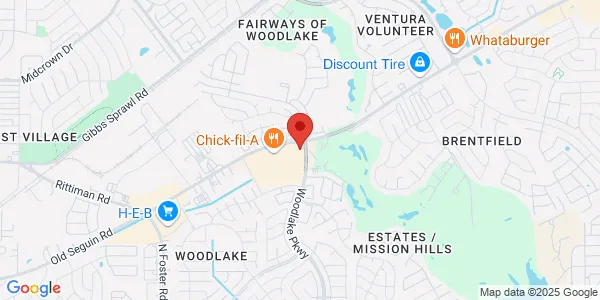 Map of 6491 Woodlake Pkwy San Antonio, TX 78244
