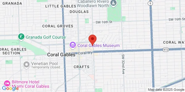Map of 10 Giralda Ave Coral Gables, FL 33145