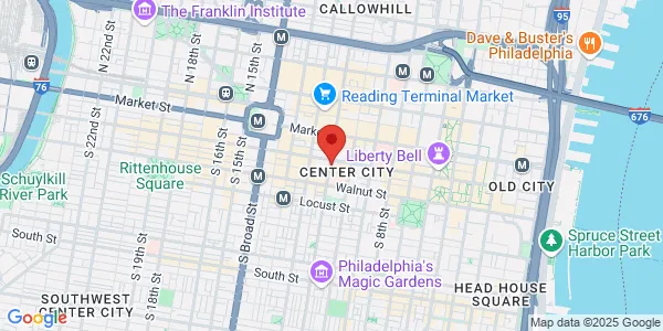 Map of 132 S 10th St Philadelphia, PA 19107