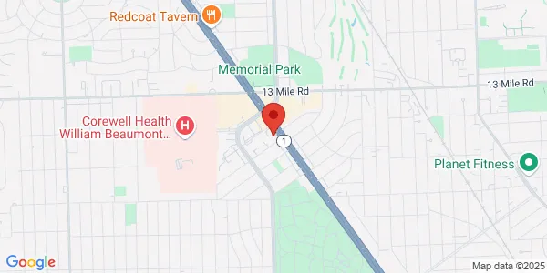 Map of 30701 Woodward Ave Royal Oak, MI 48073