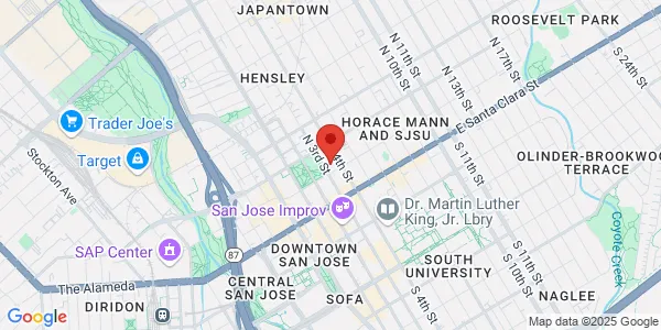 Map of 110 N 3rd St San Jose, CA 95112