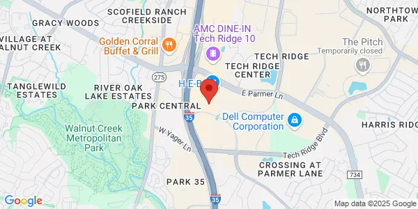 Map of 500 W Canyon Ridge Dr Ste 208 Austin, TX 78753