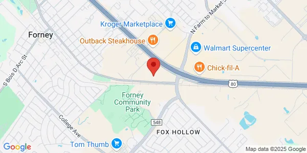 Map of 763 E US Hwy 80 Ste 120 Forney, TX 75126