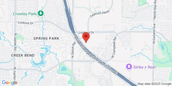 Map of 7150 N President George Bush Hwy Ste 101 Garland, TX 75044