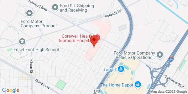 Map of 18101 Oakwood Blvd Ste 207 Beaumont Health Dearborn, MI 48124