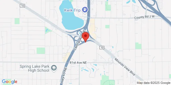 Map of 9298 Central Ave Ste 400 Village Bank Building Blaine, MN 55434