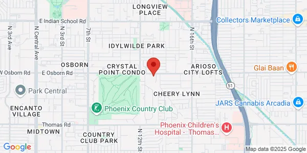 Map of 1313 E Osborn Rd Ste 213 Phoenix, AZ 85014