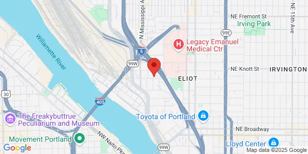 Map of 707 N Russell St Portland, OR 97227