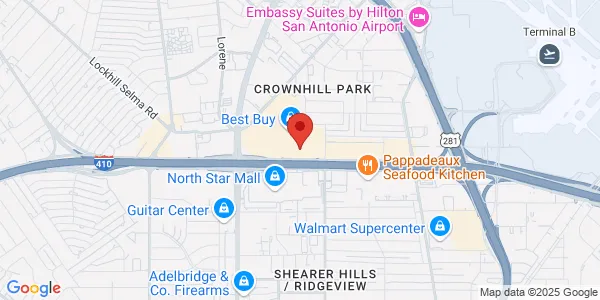 Map of 25 NE Loop 410 Ste 121 San Antonio, TX 78216