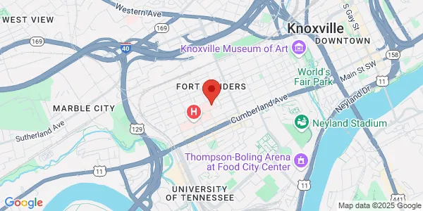 Map of 1819 W Clinch Ave Knoxville, TN 37916
