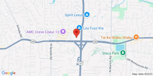 Map of 10330 Old Olive Street Rd Creve Coeur, MO 63141