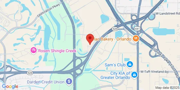 Map of 9436 Southridge Park Ct Ste 400 Orlando, FL 32819