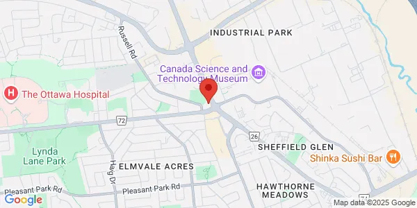 Map of 1929 Russell Road Unit 102 Ottawa, ON K1G 4G3 Canada