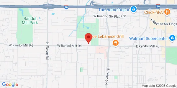 Map of 1001 W Randol Mill Rd Arlington, TX 76012